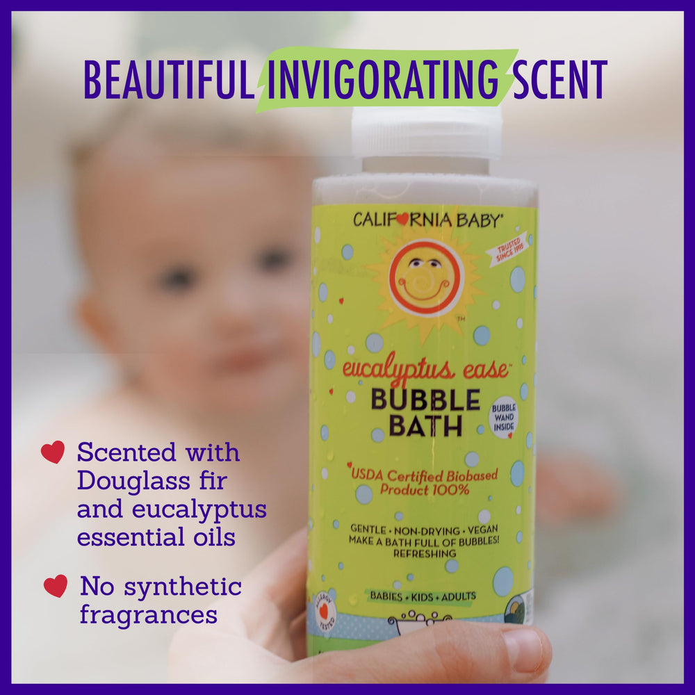 California Baby hypoallergenic label signals safe, allergy-conscious bubble bath