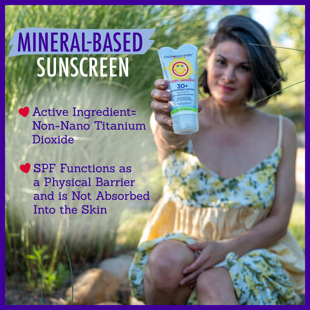 California Baby fragrance-free label highlights gentle, hypoallergenic formula.