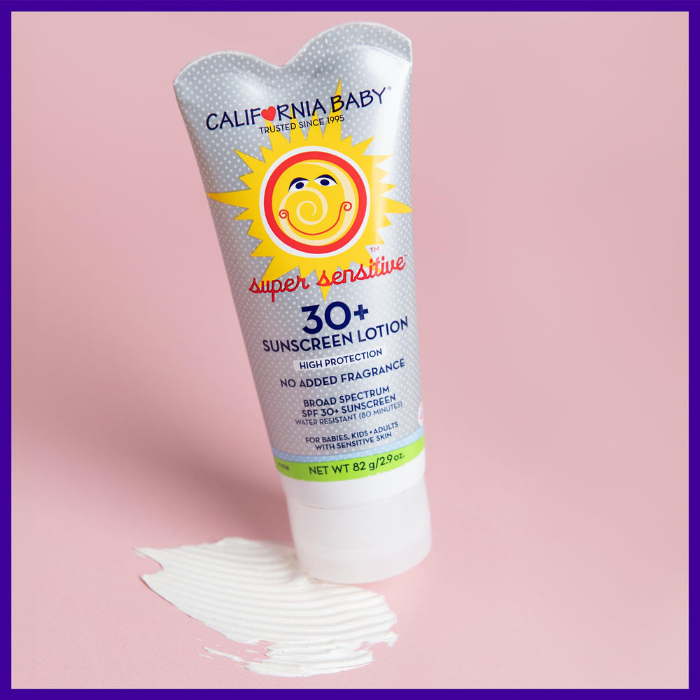 California Baby sunscreen water resistance up to 80 minutes.