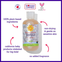 California Kids fragrance-free label signals hypoallergenic care for sensitive skin.
