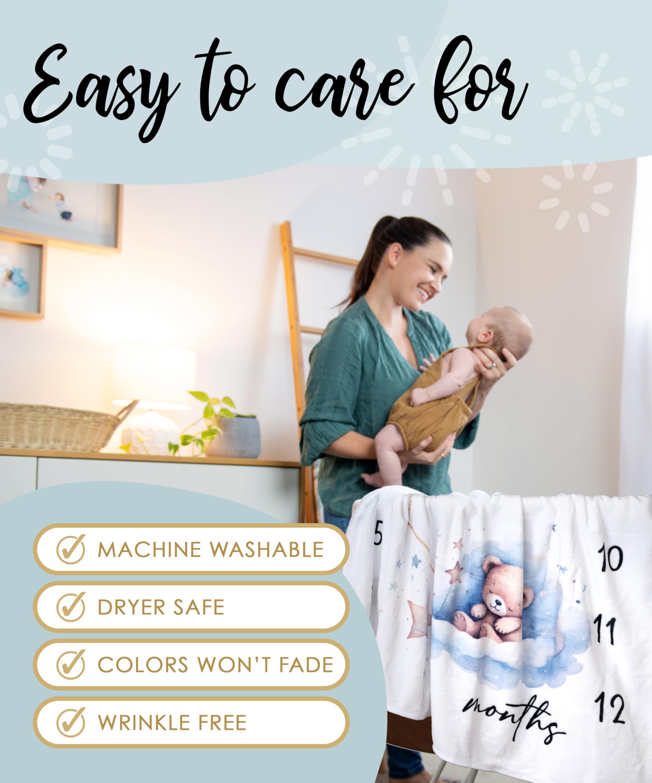 Calloo Sleepy Bear design supports creative props for social posts.