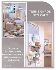 Calloo space-saving door-hanging storage reduces clutter and frees floor space.