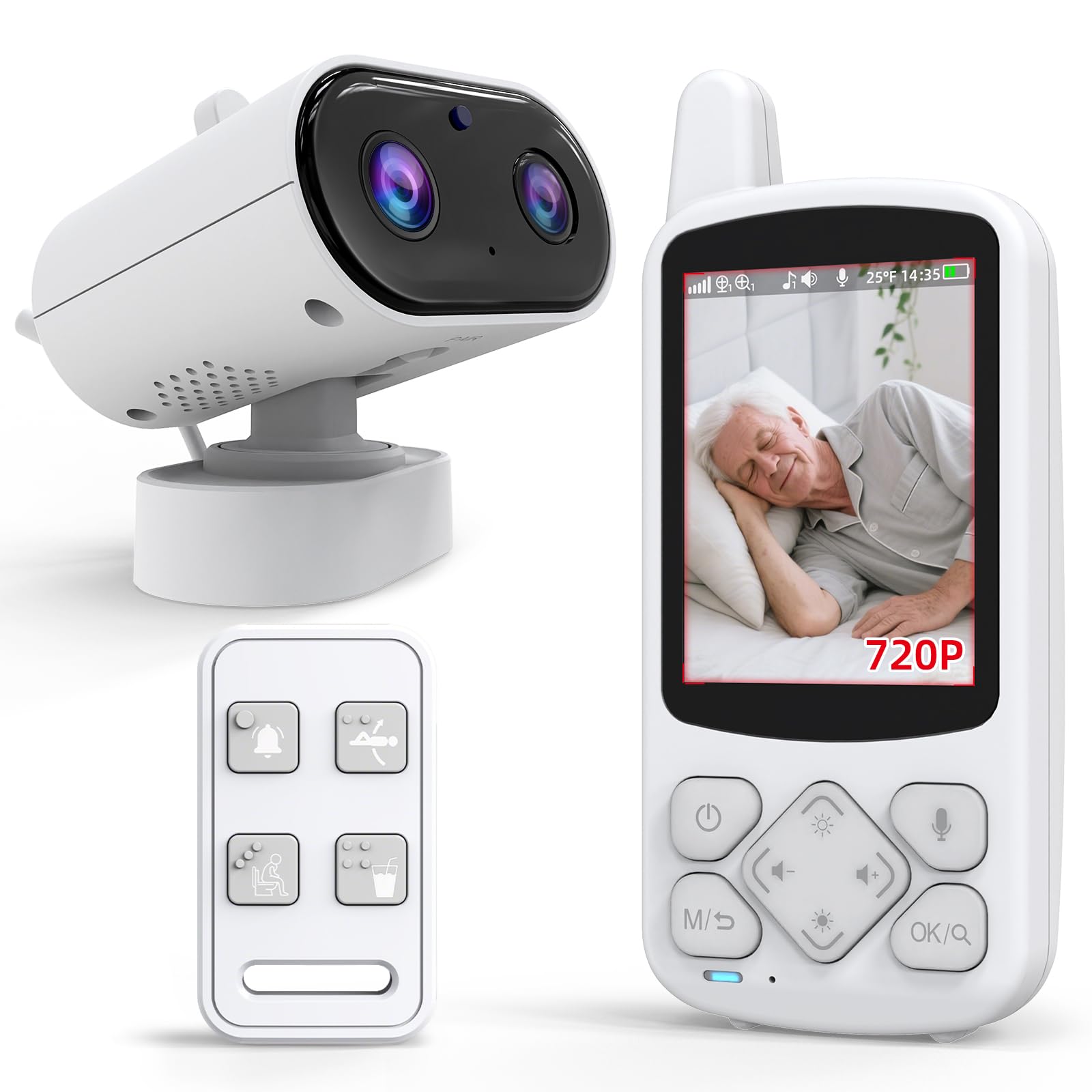 CallToU elderly monitor camera angles provide flexible room coverage for safer monitoring.