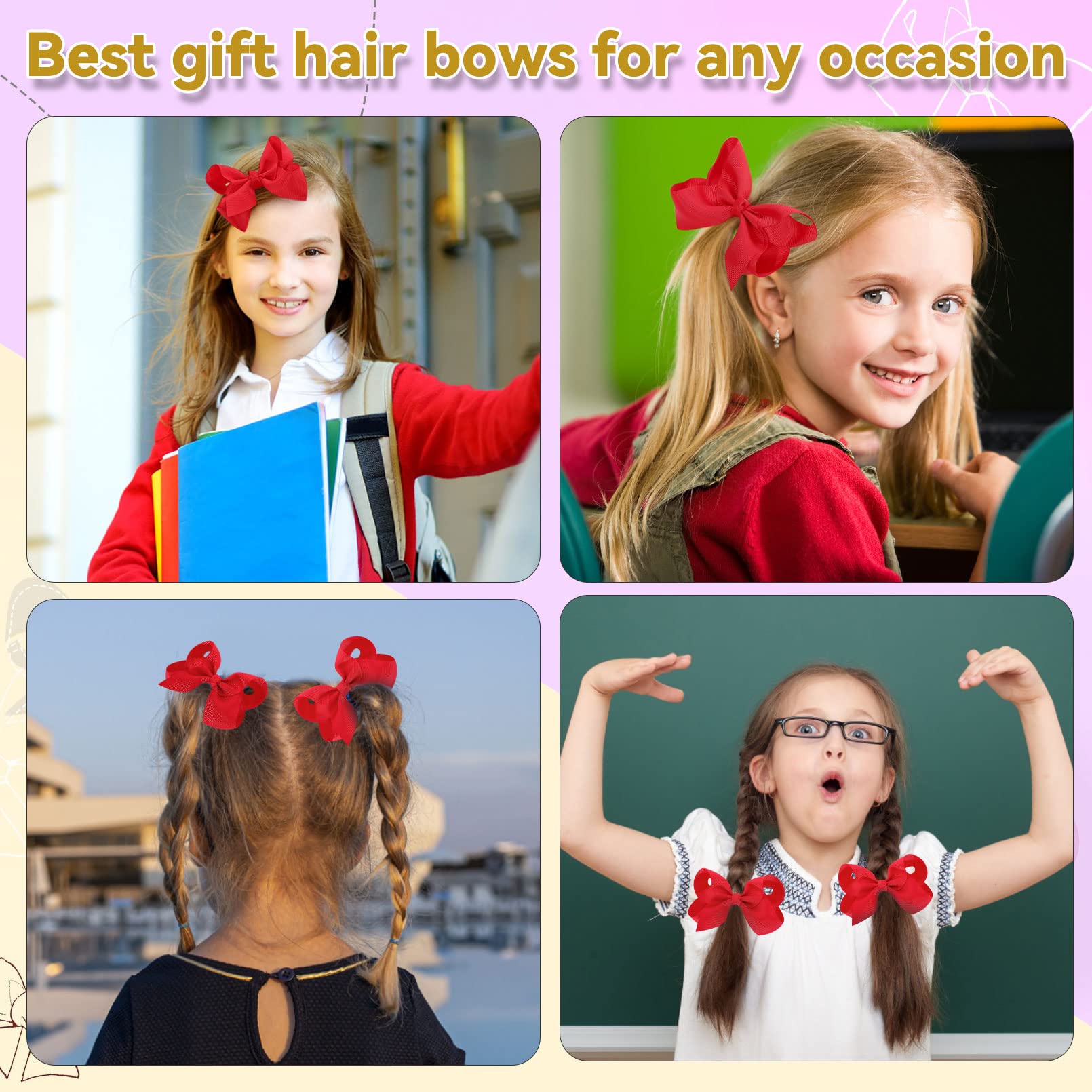 Calluace giftable set of red bows ideal for birthdays.