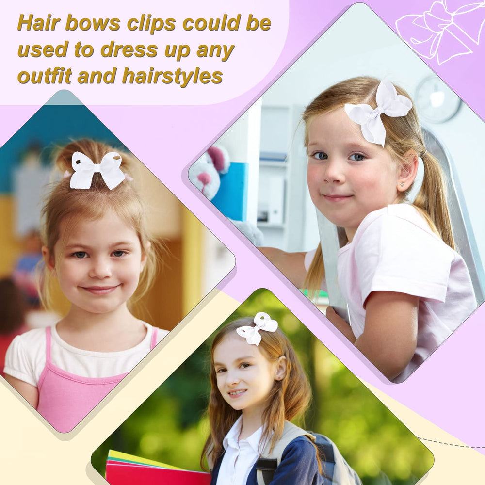 Calluace white bows in side ponytail showcasing lightweight comfort