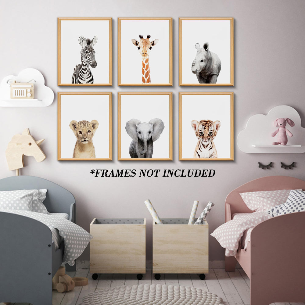 CalmArt jungle prints with white background ideal for modern nursery design
