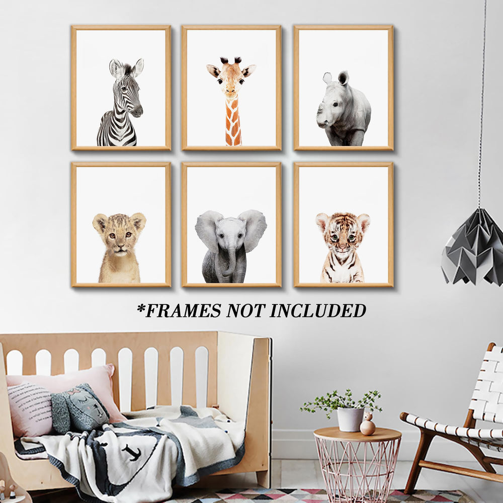 CalmArt safari animal prints for nursery—bright, frame-ready decor that sparks imagination