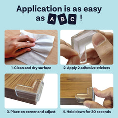 CalMyotis clear bumper shields table edges from accidental bumps during playtime