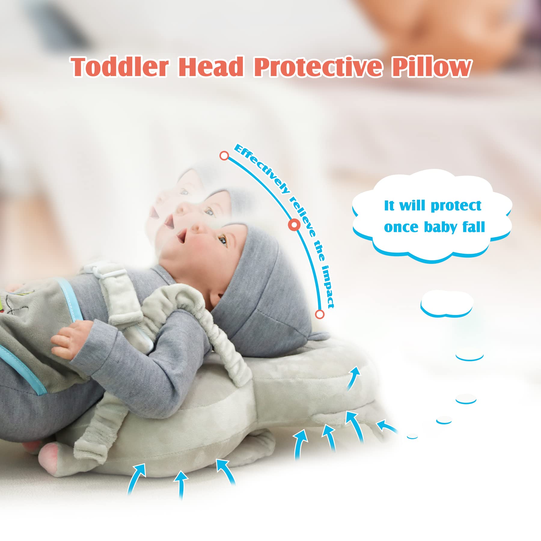 CALODY adjustable plush straps ensure comfy fit for growing toddlers during walking and crawling.