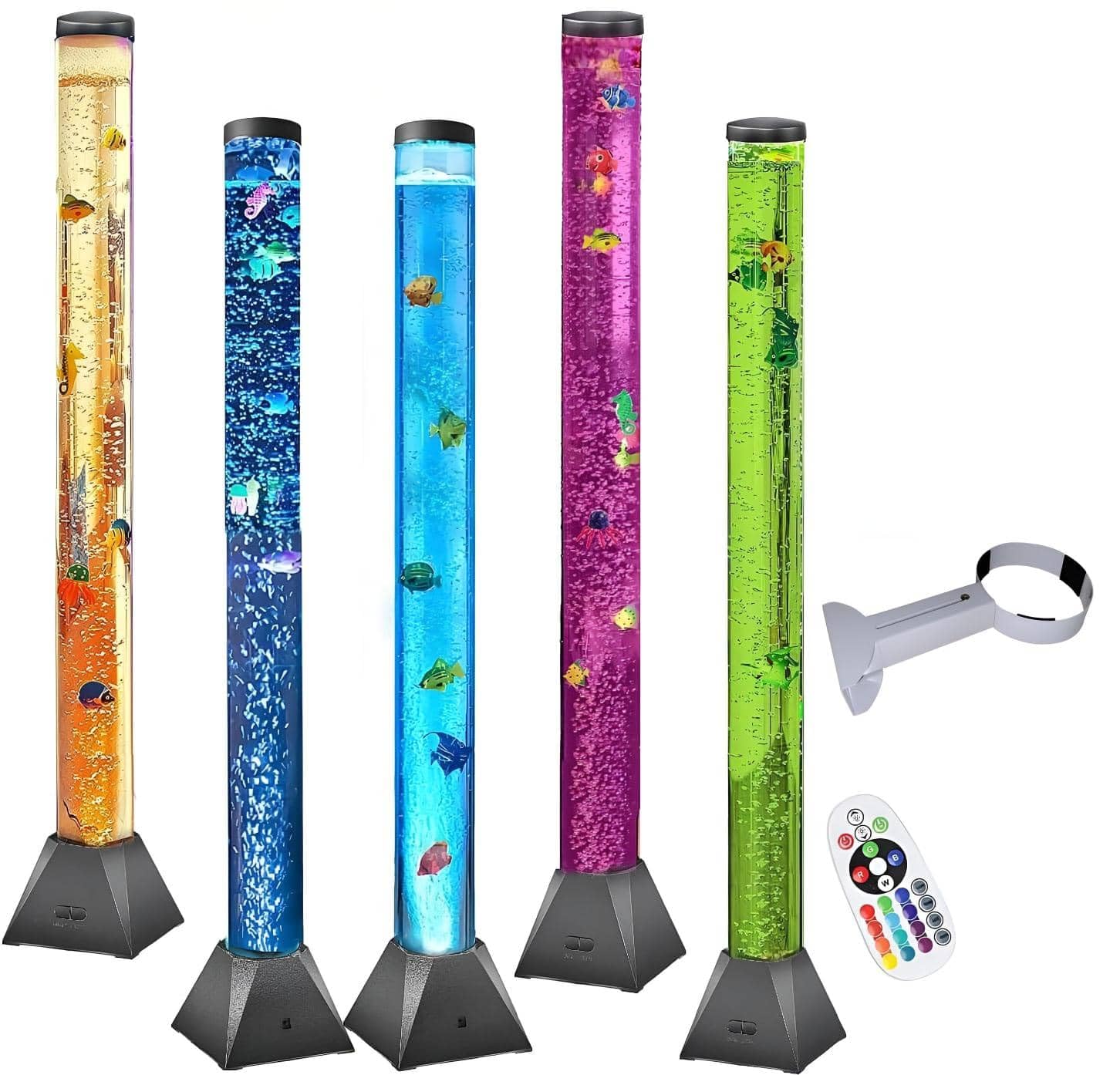 CALOVER LED sensory bubble tube 4ft glows with color-changing bubbles for calming ambience.