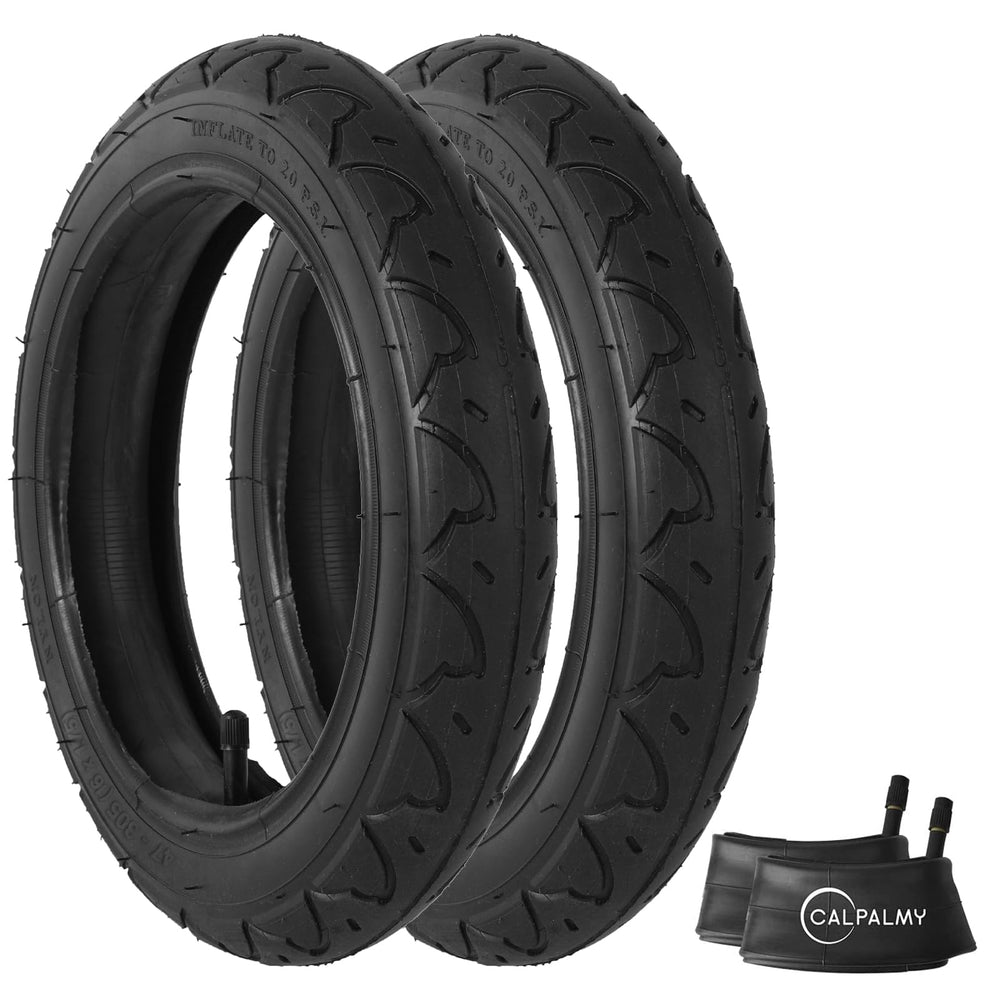 CALPALMY 2-Pack 16in back wheel tire tube sideview for smooth stroller rides