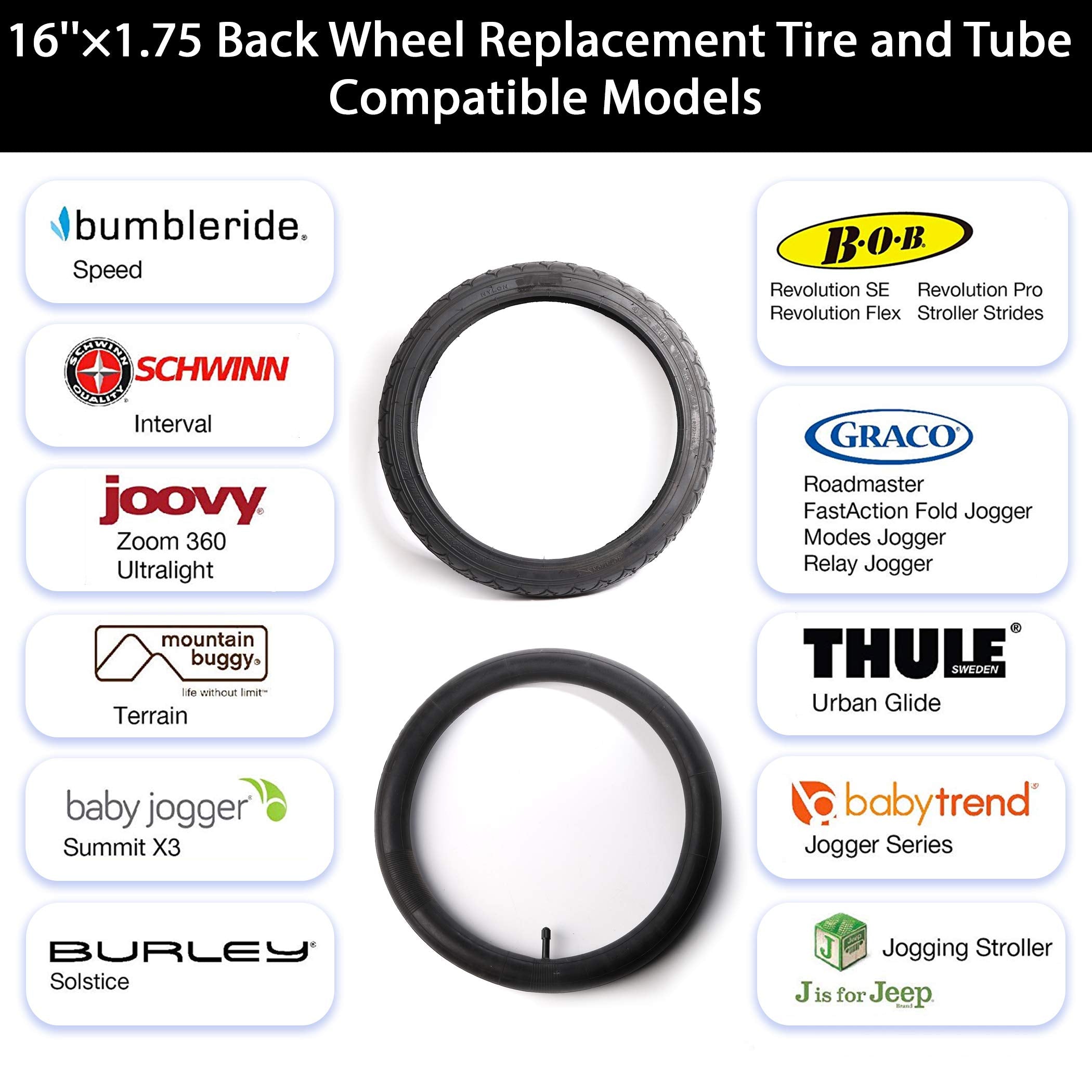 CALPALMY 2-Pack 16in bob revolution fit closeup shows compatibility