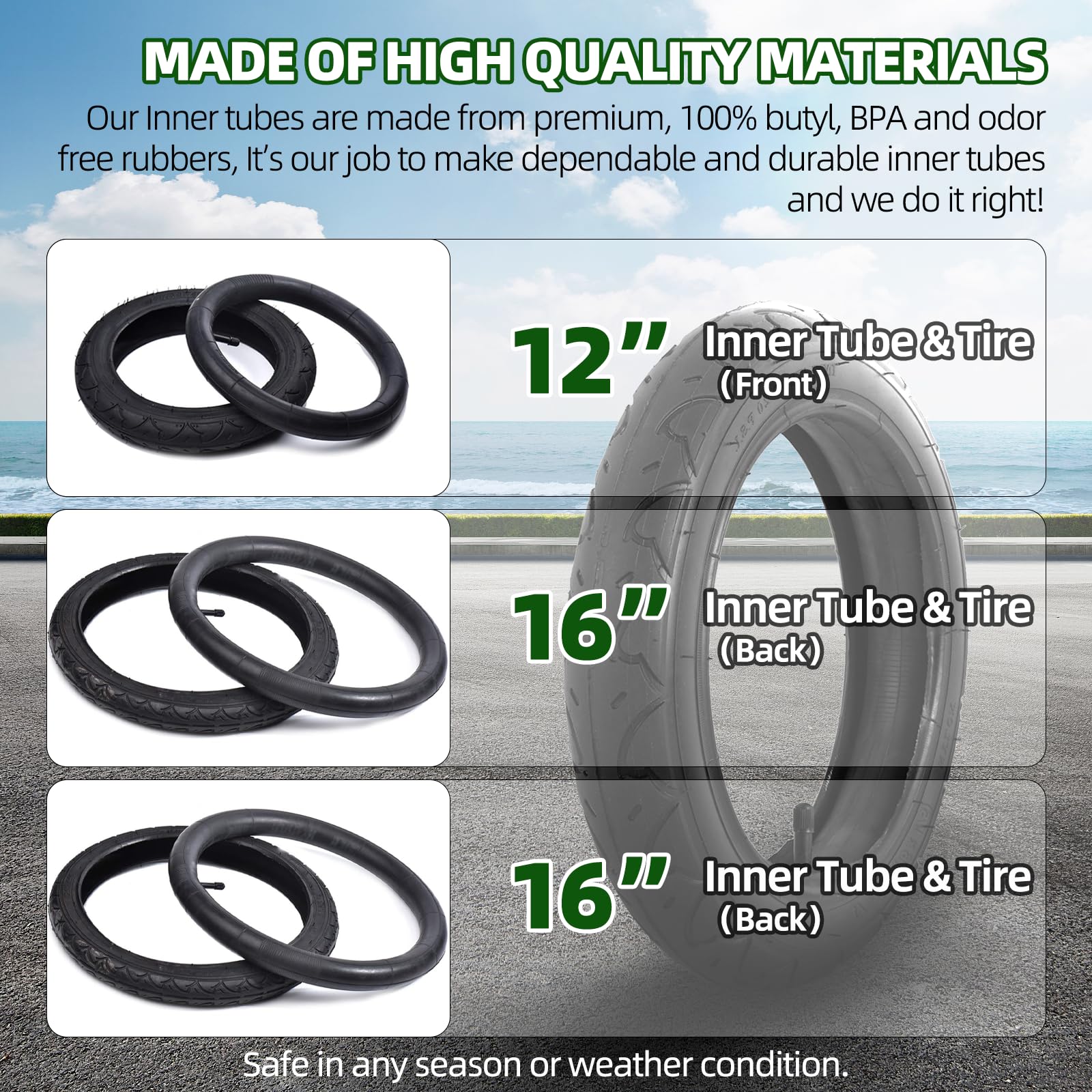 CALPALMY Bob Revolution rear tire replacement ensures stable, bump-free rides.