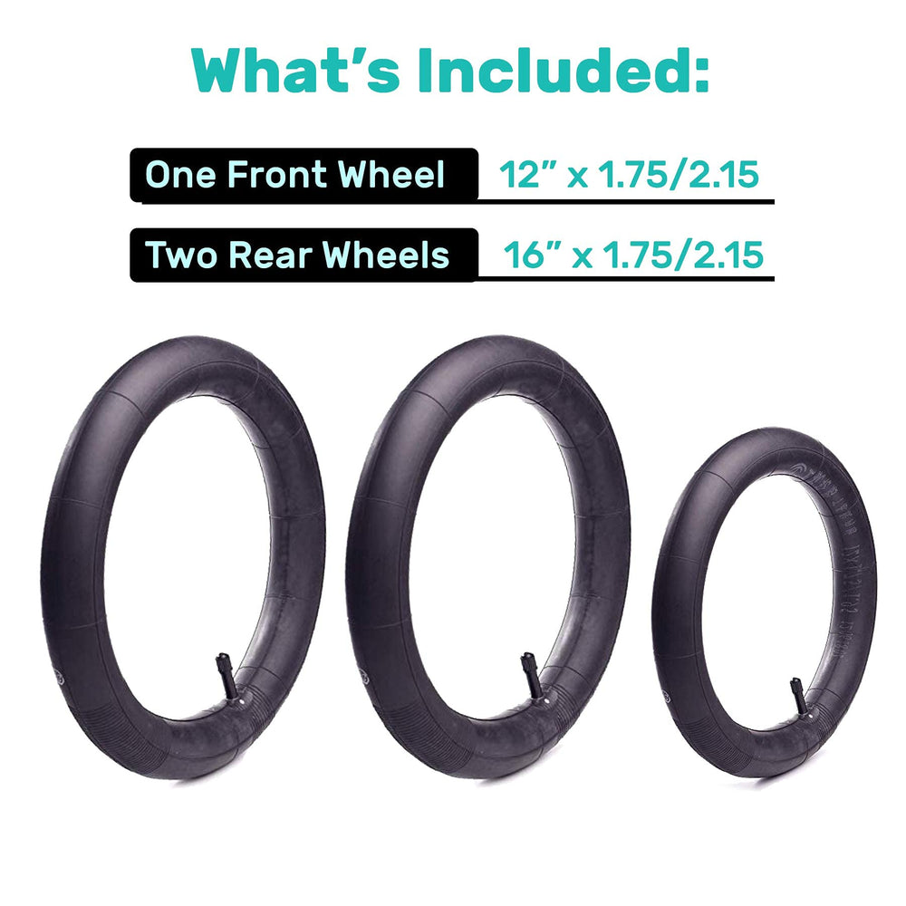 CALPALMY 12.5-inch front tire inner tube compatible with multiple stroller brands for added versatility.