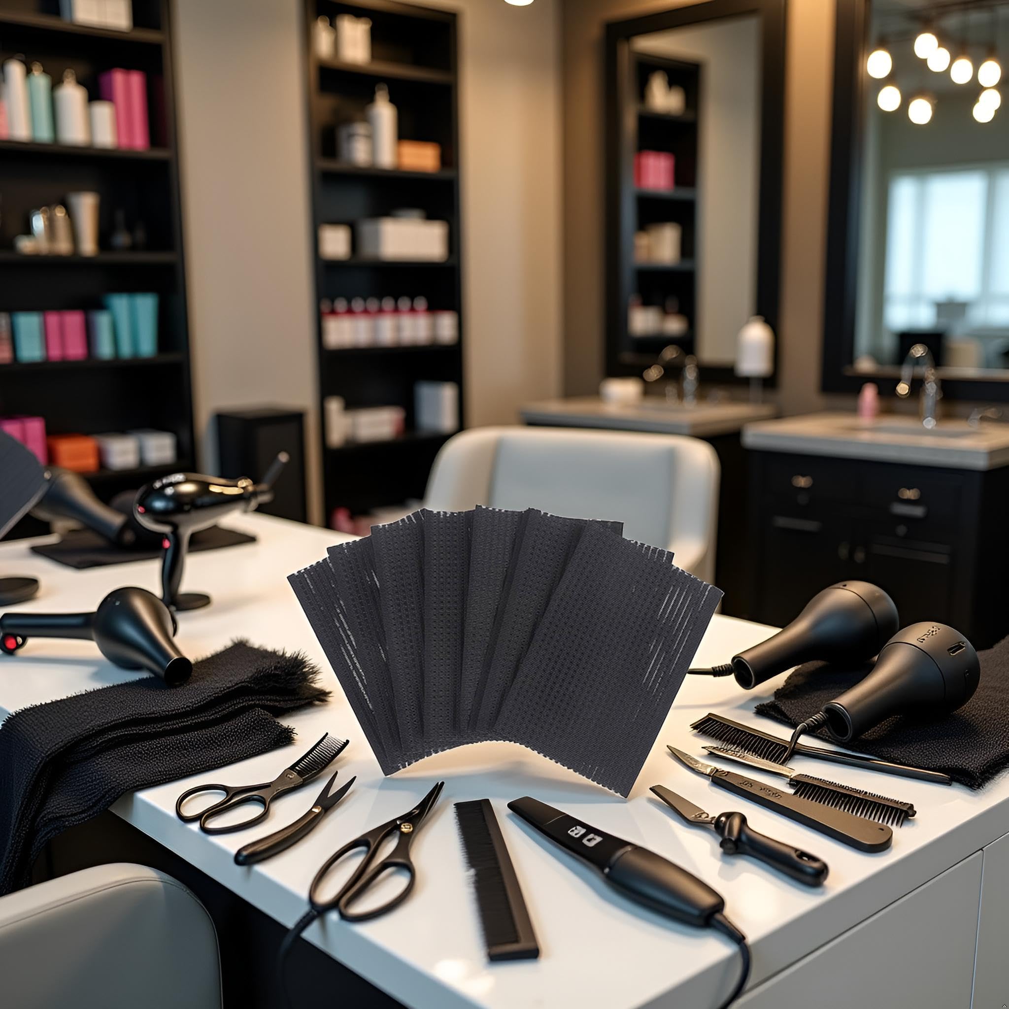 Calsgkspray square-pad clip in black supports professional styling results.