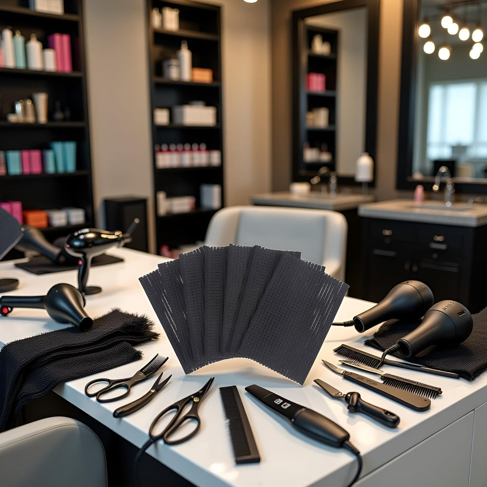 Calsgkspray square-pad clip in black supports professional styling results.