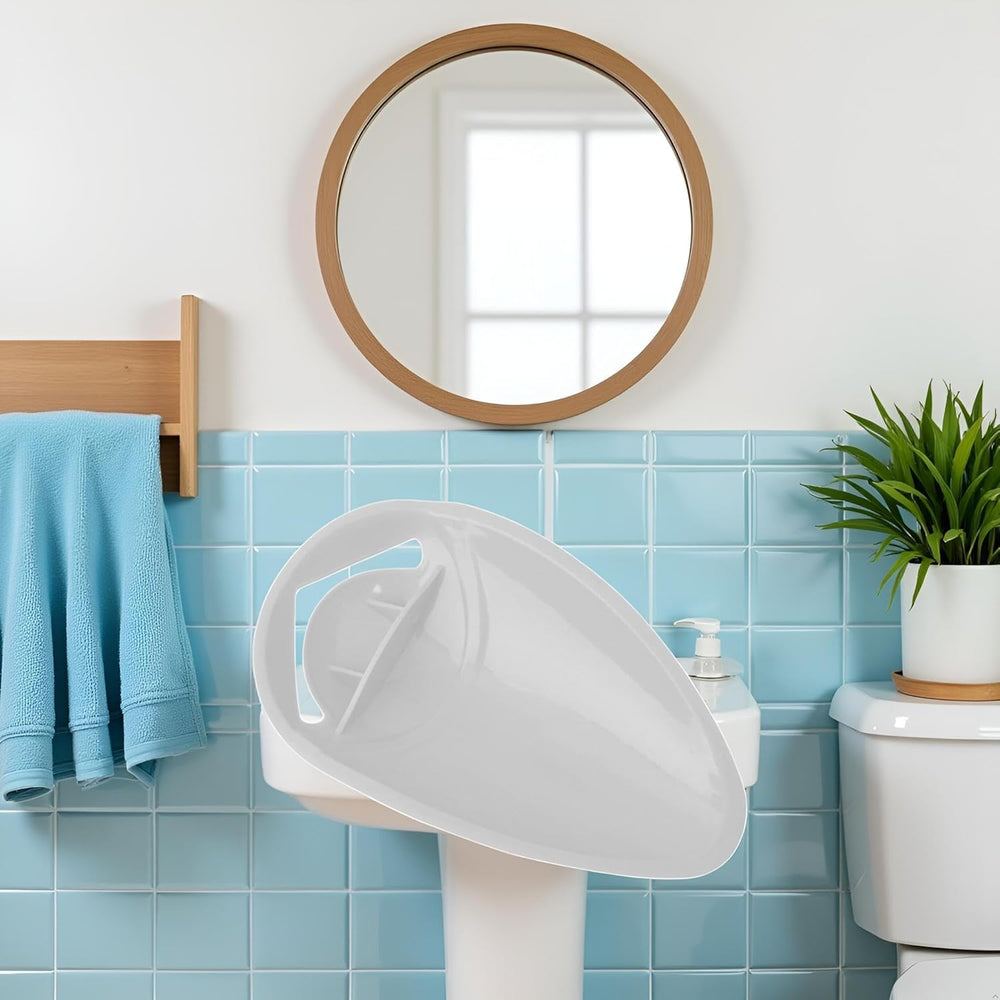 Calsgkspray faucet extender installs quickly on a standard bathroom faucet with no tools.