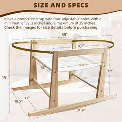 Calvana basket stand side view demonstrates compact footprint ideal for small nurseries