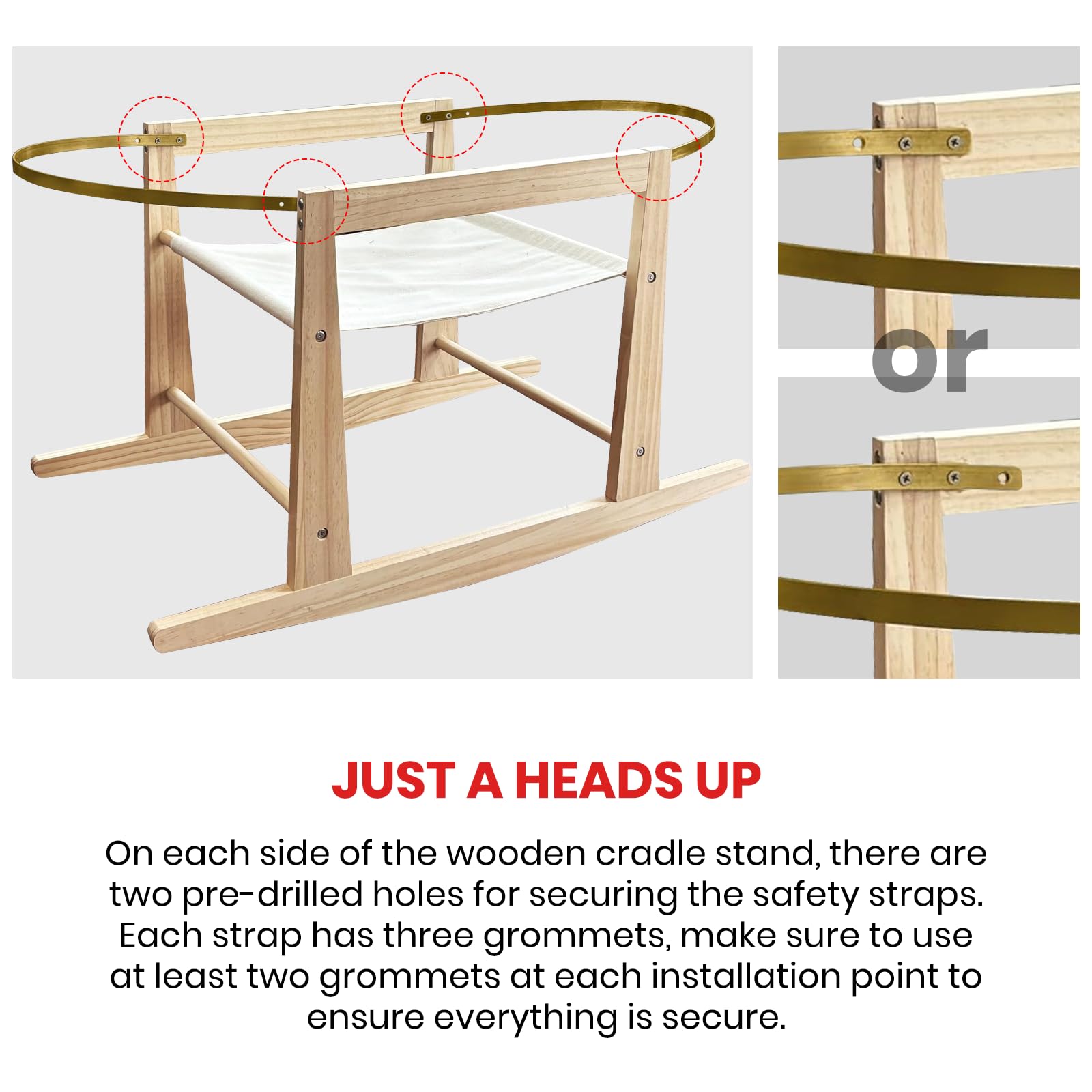 Calvana rocking stand assembly image highlights easy setup for quick bedtime use