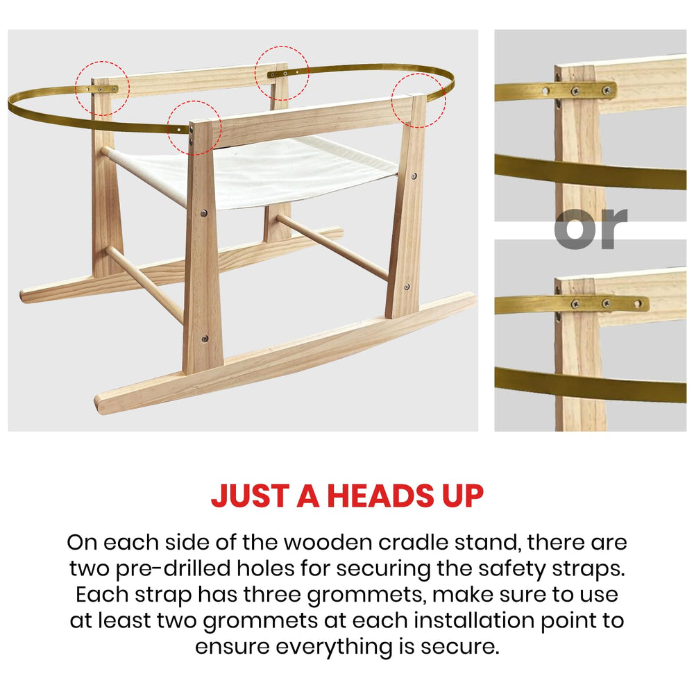 Calvana rocking stand assembly image highlights easy setup for quick bedtime use