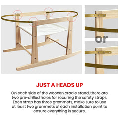 Calvana rocking stand assembly image highlights easy setup for quick bedtime use