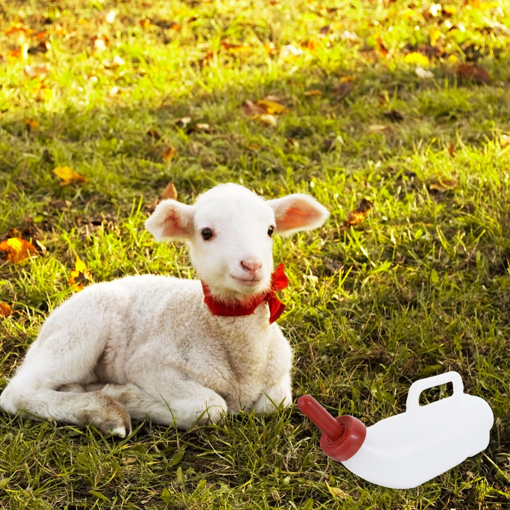 Calves Nurser Bottle with ergonomic handle improves grip during feeding sessions.
