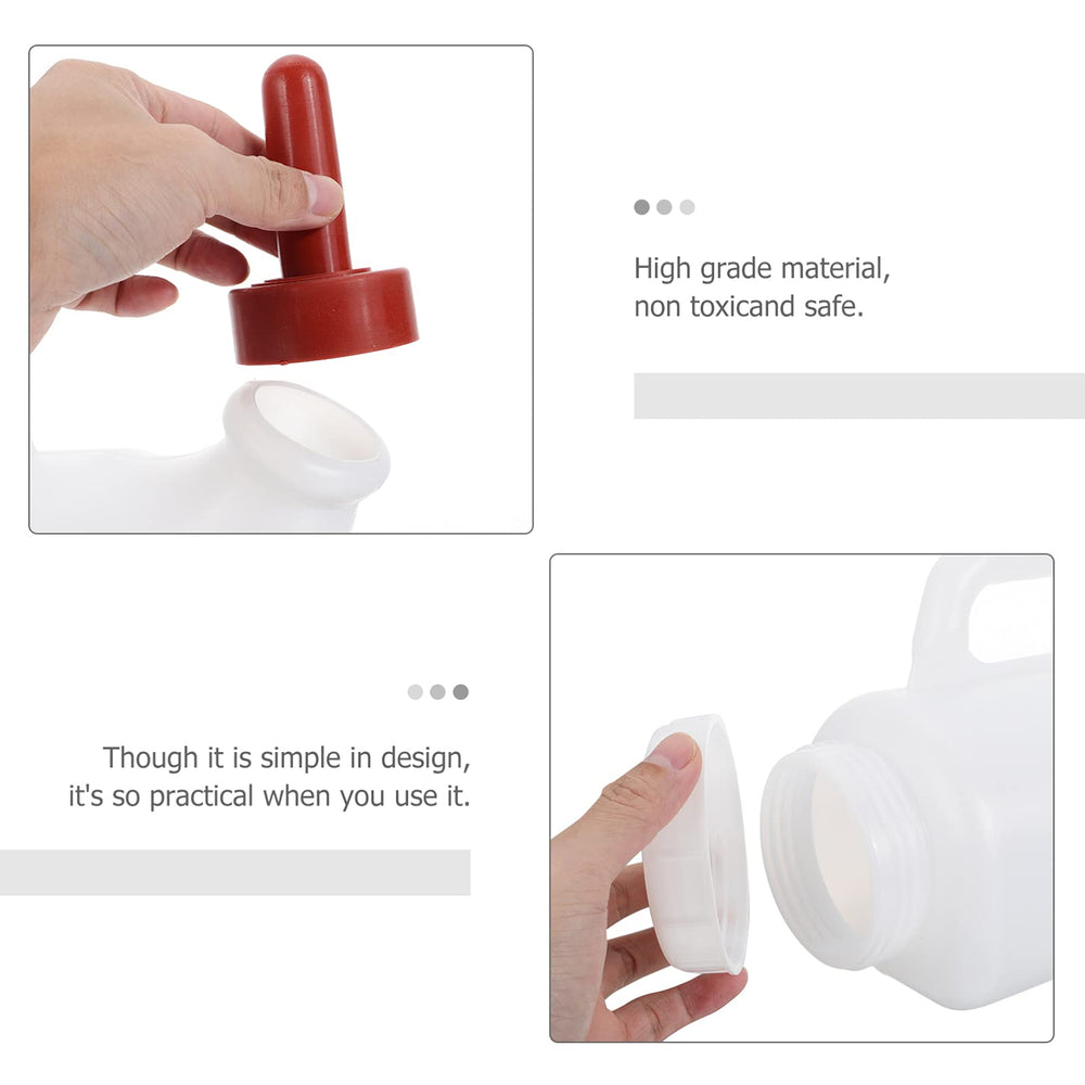 Calves Nurser Bottle with screw-on cap ensures secure feeding on the farm.