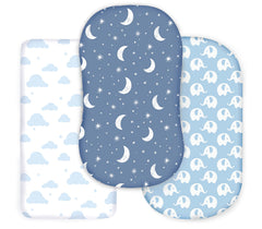 Cambria Baby bassinet sheets 3-pack ultra-soft organic cotton for daily use.