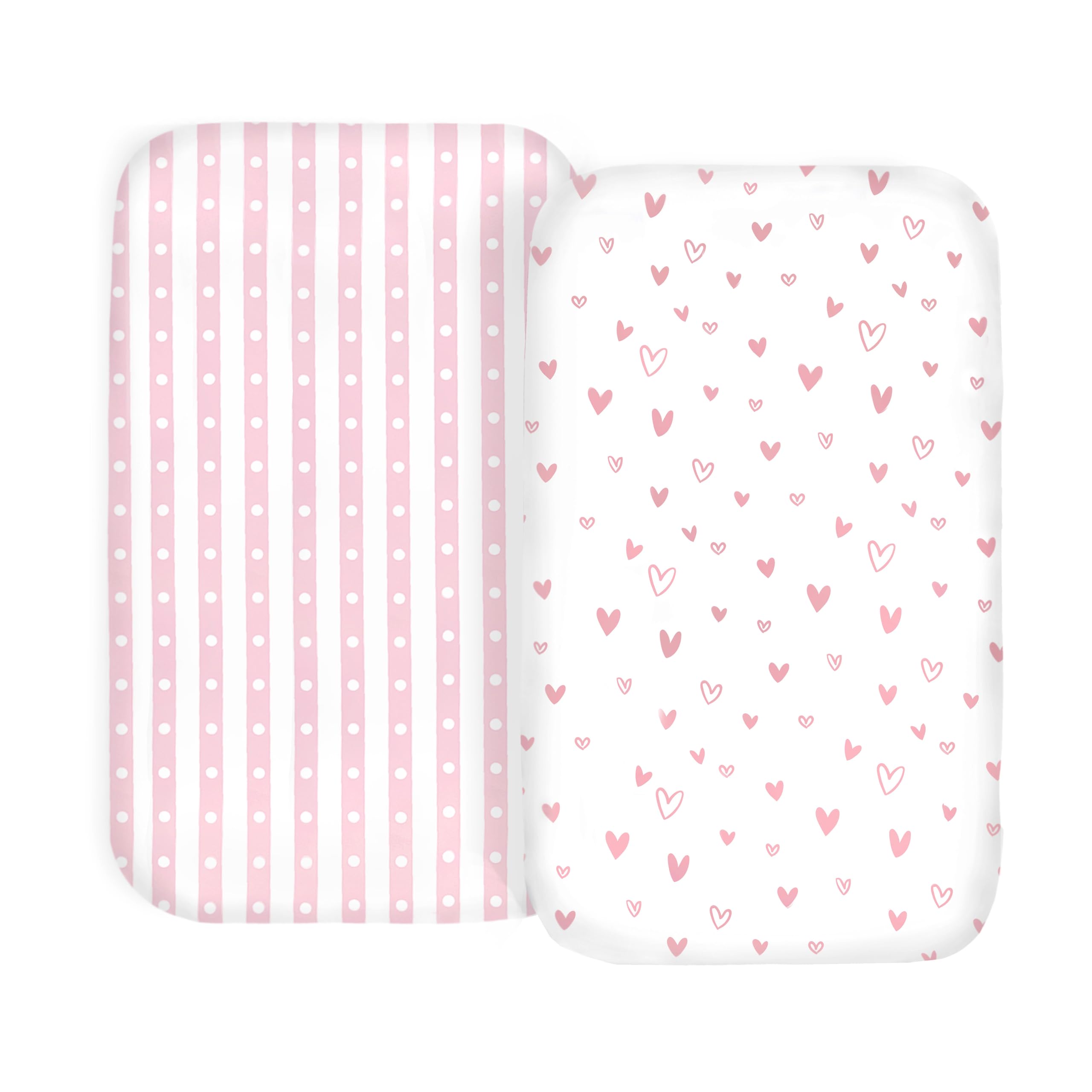 Cambria Baby bedside sleeper sheets fit Mika Micky securely for quick diaper changes.