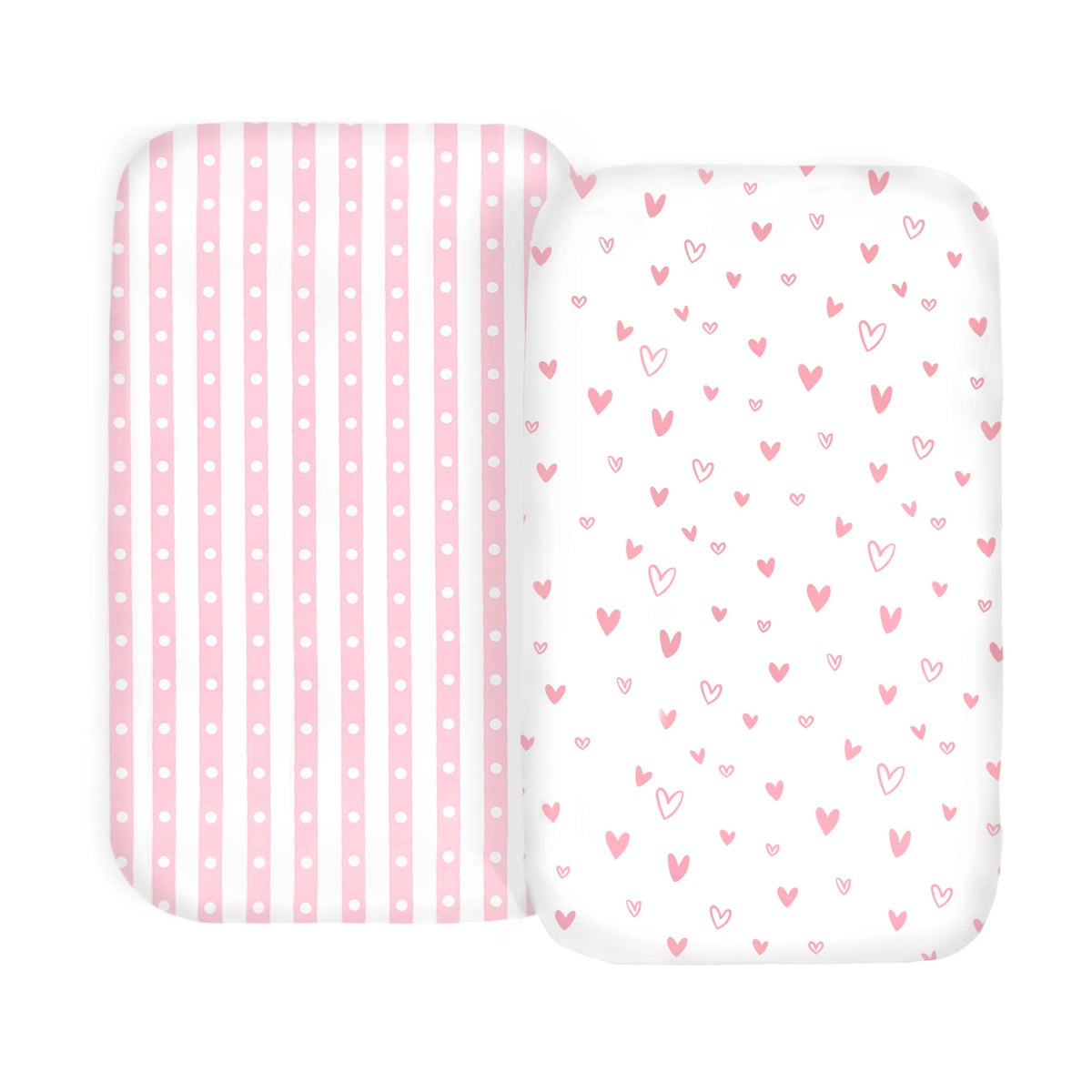 Cambria Baby bedside sleeper sheets fit Mika Micky securely for quick diaper changes.