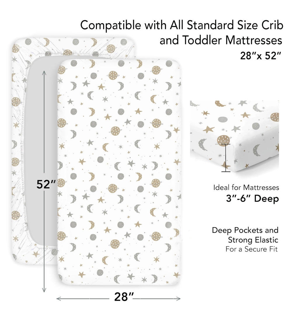 Cambria Baby deep-pocket elastic-fit demonstrates secure mattress enclosure
