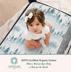 Cambria Baby safety corner holes keep sheets secure during playtime