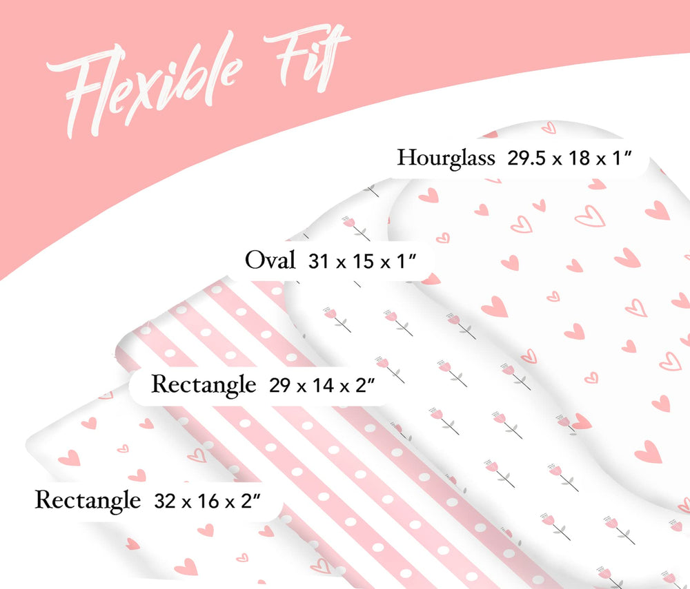 Cambria Baby fitted bassinet sheets with elastic edge ensure secure fit on various bassinet shapes.
