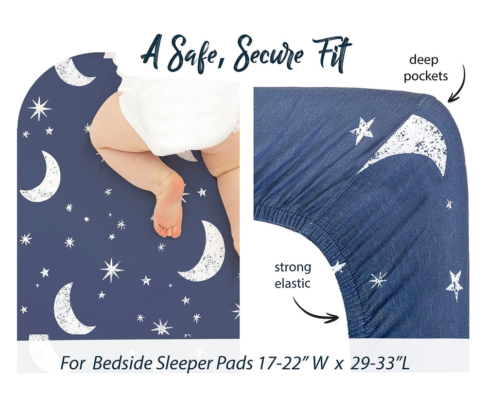 Cambria Baby GOTS-certified organic cotton fabric closeup for healthy sleep surface.