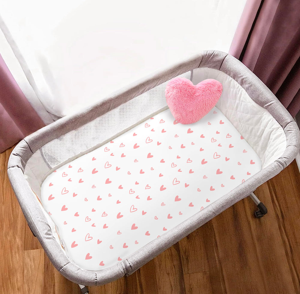 Cambria Baby GOTS-certified organic-cotton-sheets provide toxin-free sleep surface for baby.
