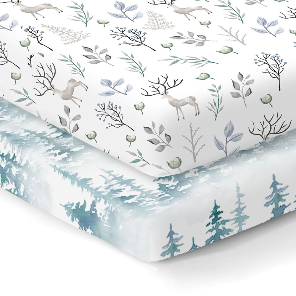 Cambria Baby organic cotton fitted sheet close-up in soft jersey fabric for gentle baby sleep
