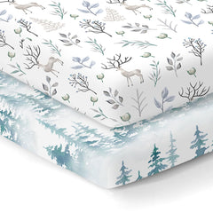 Cambria Baby organic cotton fitted sheet close-up in soft jersey fabric for gentle baby sleep