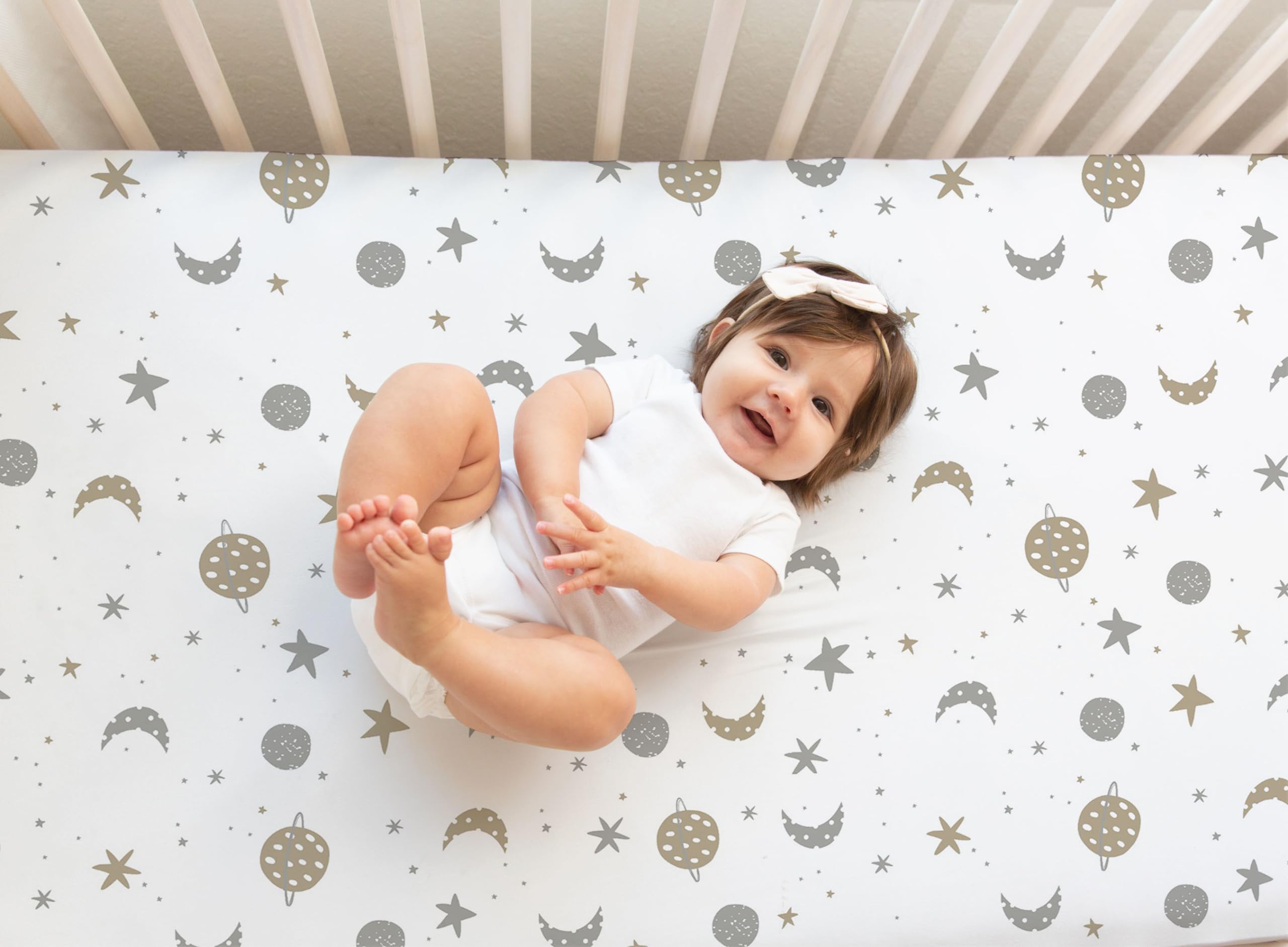 Cambria Baby organic cotton jersey weave highlights soft breathable fabric