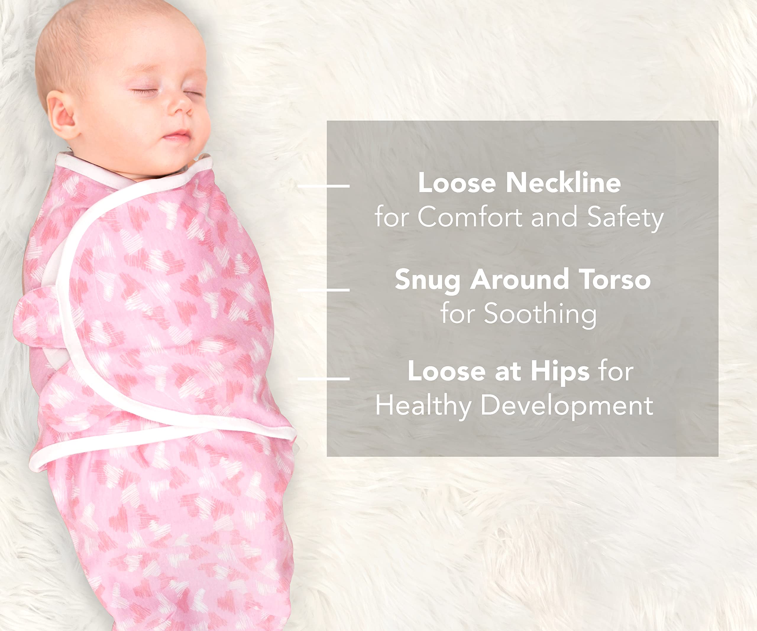Cambria Baby organic cotton swaddle fabric texture highlights breathable fibers for temperature regulation