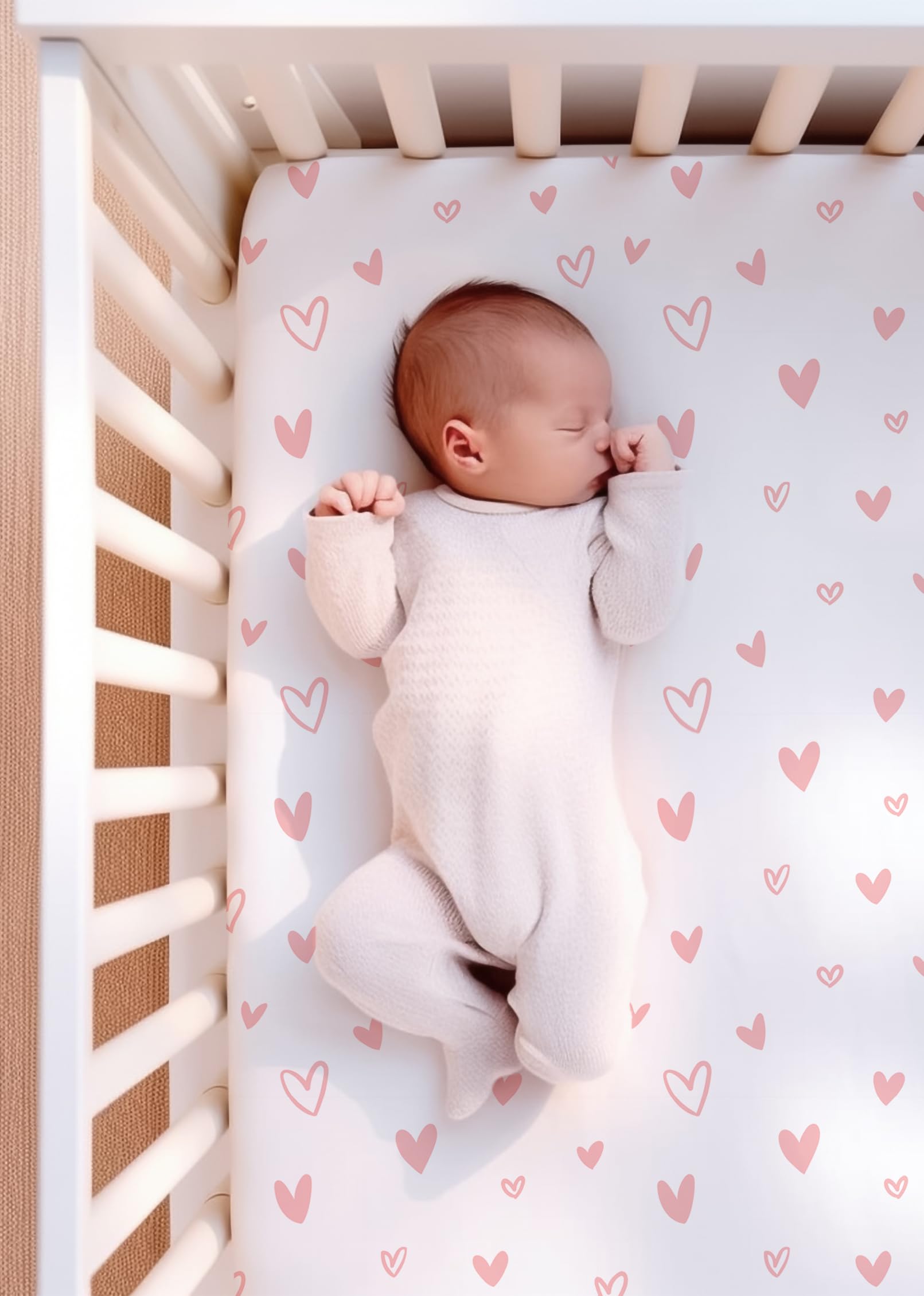 Cambria Baby soft jersey organic cotton sheet provides ultra-soft comfort for baby sleep.