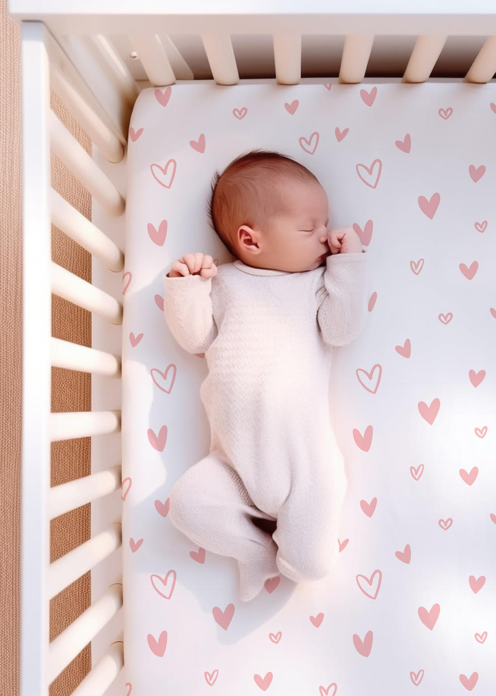 Cambria Baby soft jersey organic cotton sheet provides ultra-soft comfort for baby sleep.