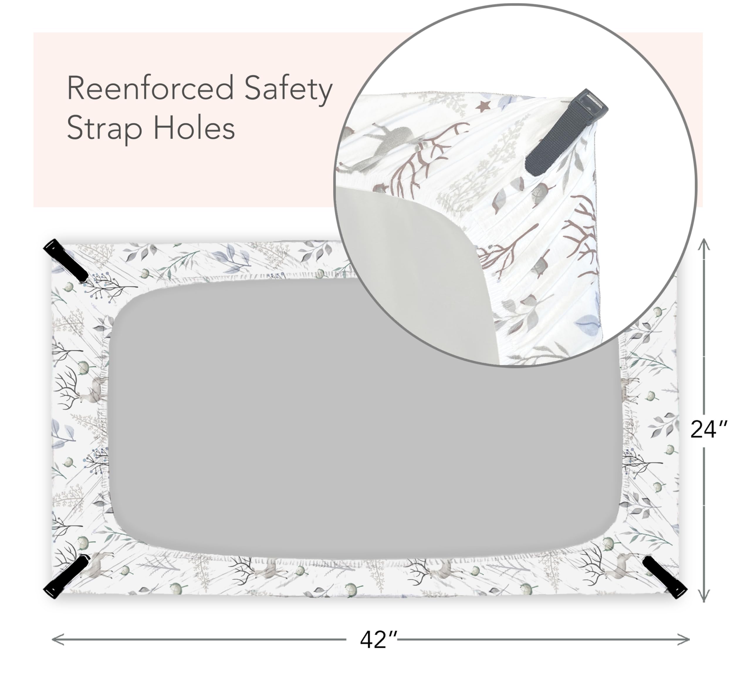 Cambria Baby travel crib fit 22-26 x 40-44 inches for portable setups