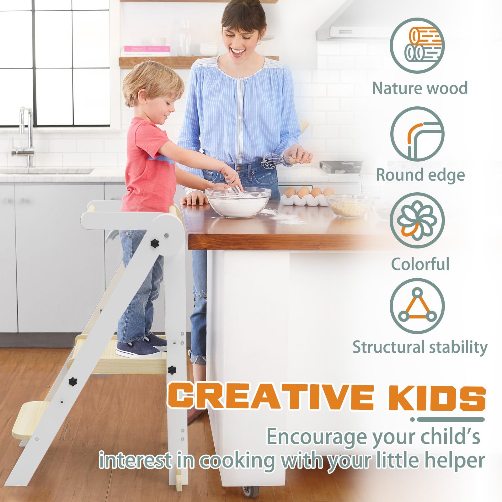 CaMecequter Taleco Gear foldable toddler stool folded flat for compact storage