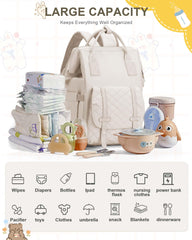 Camillemma diaper backpack ergonomic design supports comfortable wear during long outings.