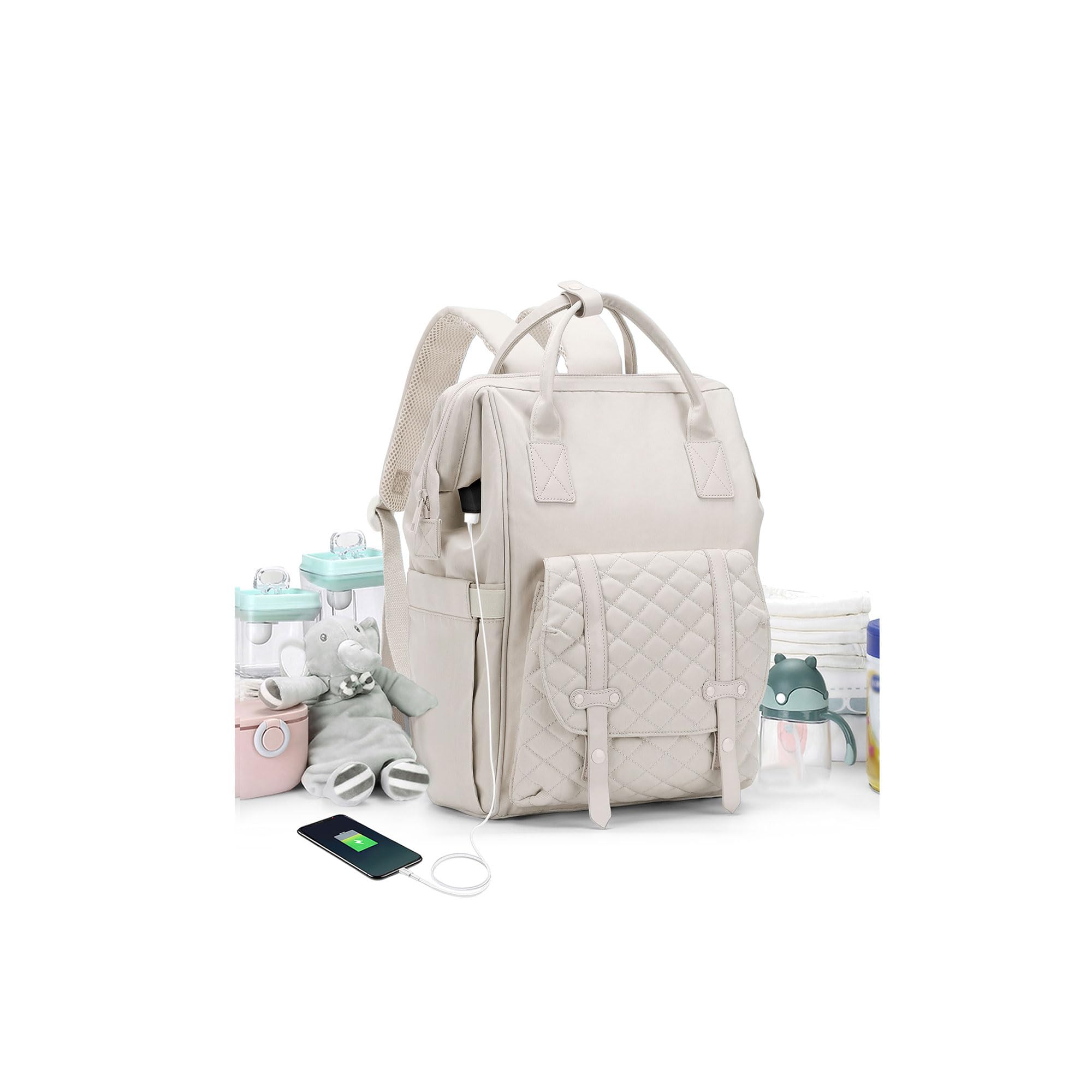Camillemma diaper backpack large capacity keeps essentials organized on the go.