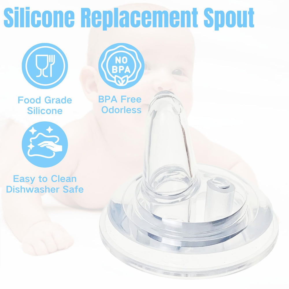 CAMTOVGCA sippy spout nipples are dishwasher-safe for quick cleaning.