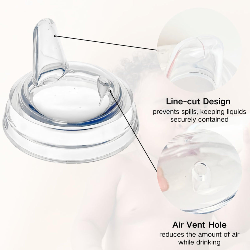 CAMTOVGCA soft silicone spout provides gentle flow and comfort.