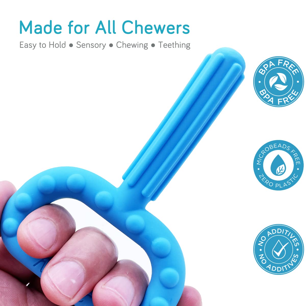 CANAY colorful silicone chew sticks provide safe oral motor stimulation.