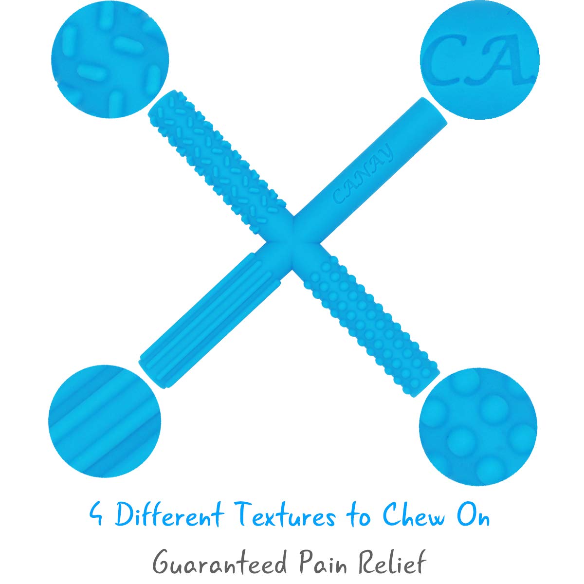 CANAY X Hollow Chew Tubes kid holding for oral motor play and teething relief