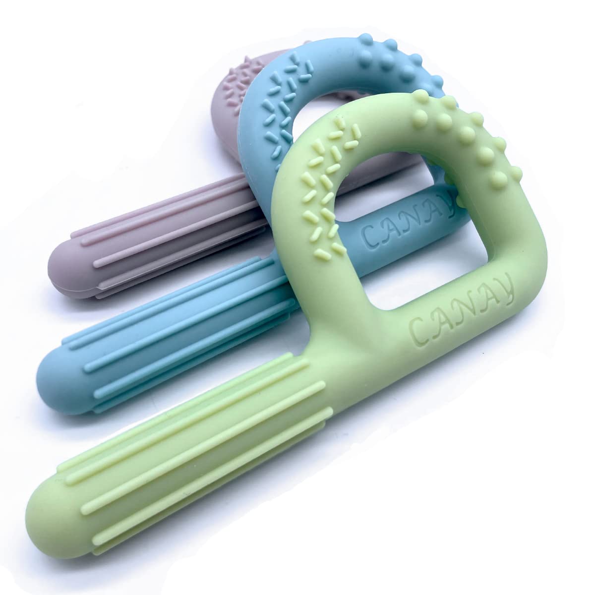 CANAY Xtra Tough chew sticks close-up textures for sensory engagement and focus.